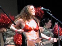 Megan McCoul, Rock Goddess belting it out in her underwear.